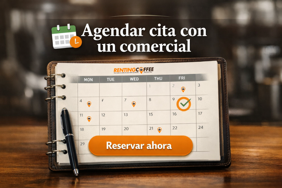 Agenda una reunión con un comercial RentingCoffee
